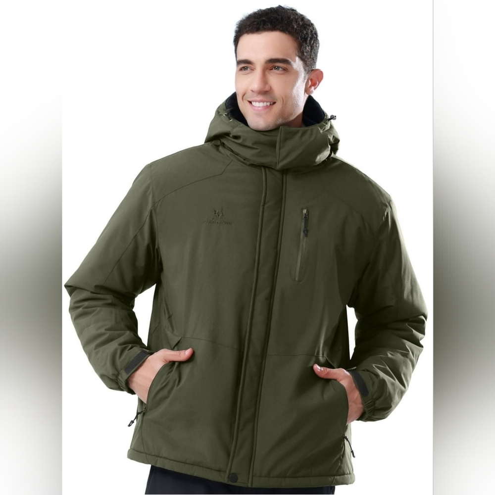 CAMEL Mens Ski Jacket Fleece Trekking Winter Coat Snow Jacket